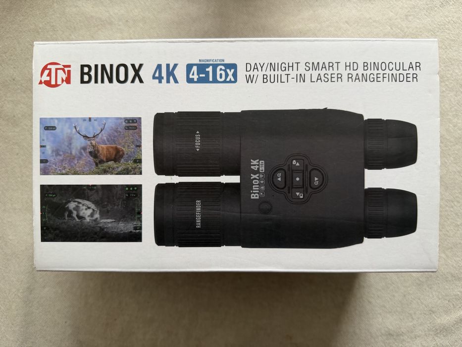 ATN BinoX 4K 4-16x бінокль з дальноміром (день/ніч) - як новий