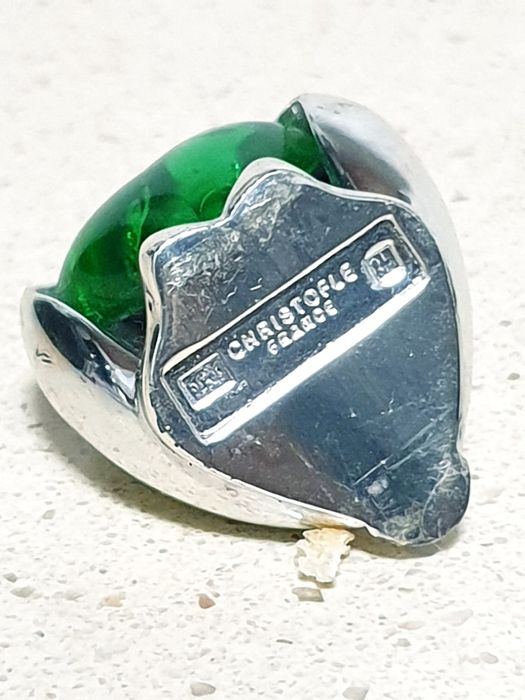 Encantadora pequena coruja em casquinha e vidro Christofle França