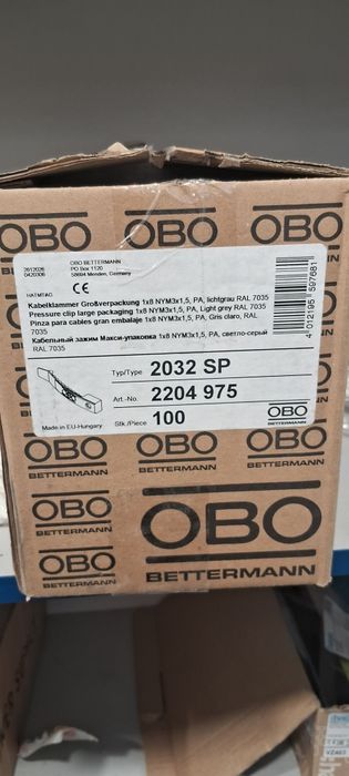 Кабельний зажим 8 кабелів, поліамід , OBO Bettermann