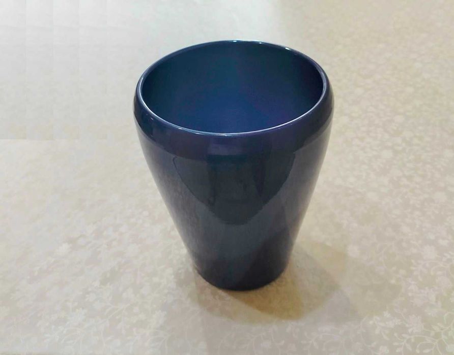 Osłonka ceramiczna na kwiaty storczyk granatowa