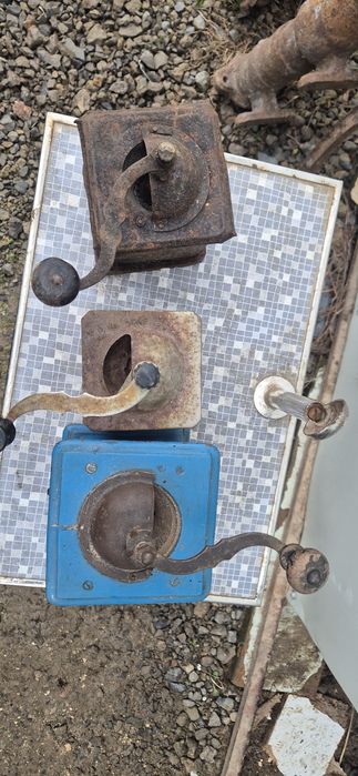 3x stary ręczny młynek do kawy prl vintage zabytek retro