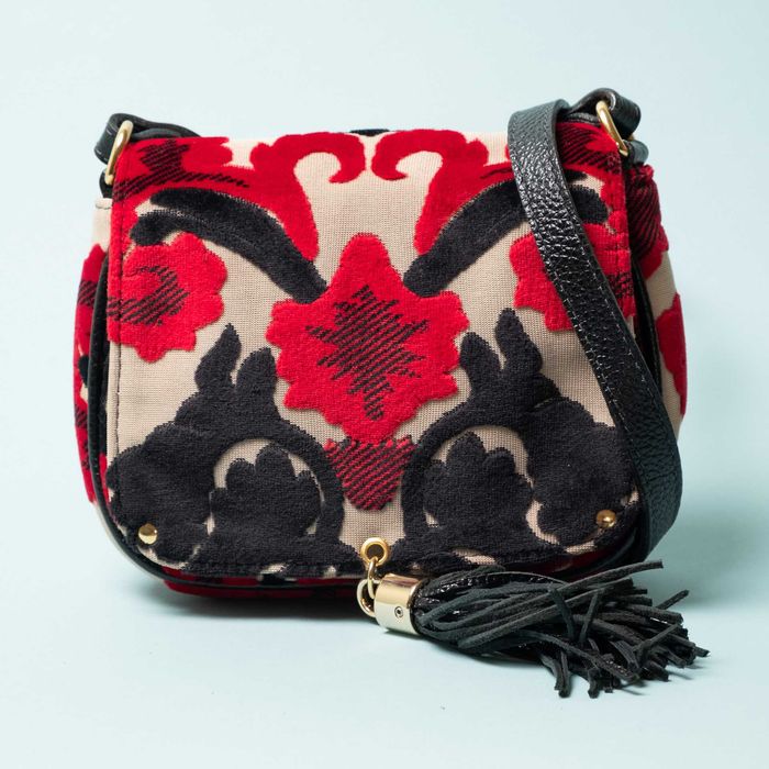 Carteira (Bolsa) original XAA, com jacquard em veludo, nova!