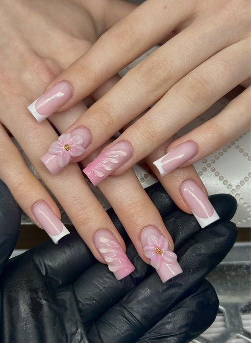 Przedłużanie paznokci /hybryda/ zel na płytce/pedicure