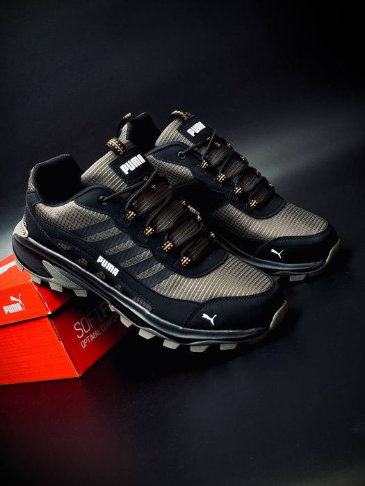 Puma чоловічі кросівки весінні хакі-чорні / пума мужские весенние крос
