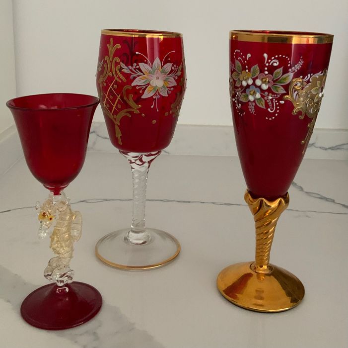 Copos em vidro murano