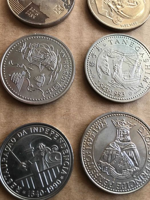 Emissões Comemorativas, dos 10 aos 1000 escudos, várias datas