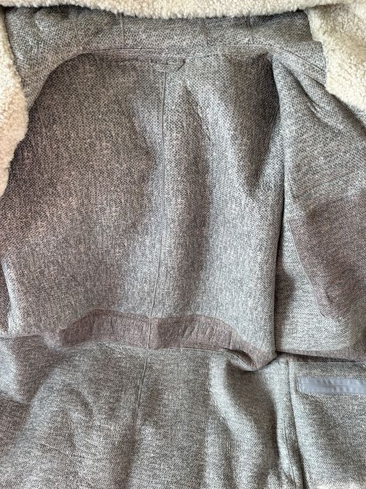 Белая мутоновая шуба/ біла мутонова шуба