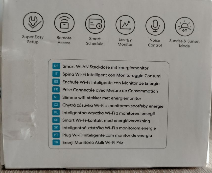Meross, smart wi-fi plug with energy monitor