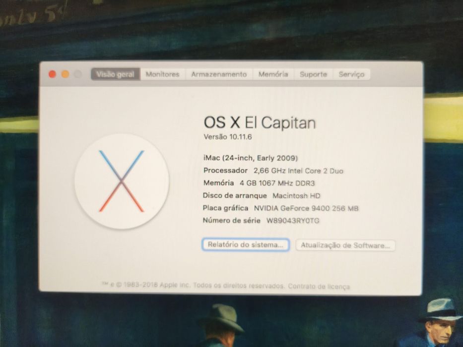 iMac 2009 usado, em bom estado