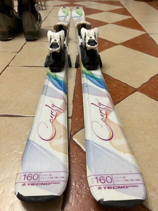 Narty damskie 160 cm, buty rozmiar 25, 25,5. Komplet Atomic