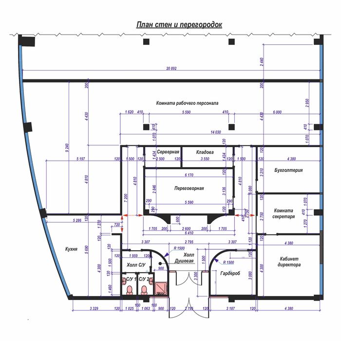 Аренда под офис 300 м2, 3 этаж, м. "23 Августа", в ТРЦ ЭКСПРЕСС