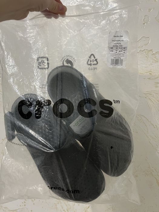 Уцінка crocs literide black крокси чорні лайтрайд 36