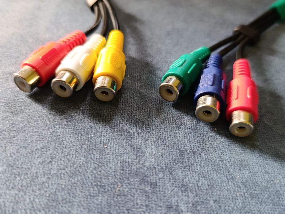 кабель-перехідник з 3.5 мм mini-jack (папа) на 3 RCA (мама)