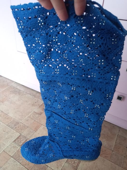 Літні в'язані ажурні чобітки нові