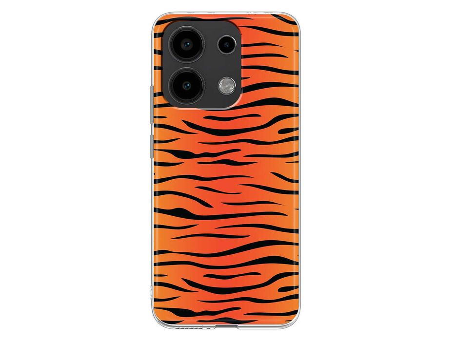 Capa telemóvel silicone riscas de Tigre para Xiaomi Redmi e Mi