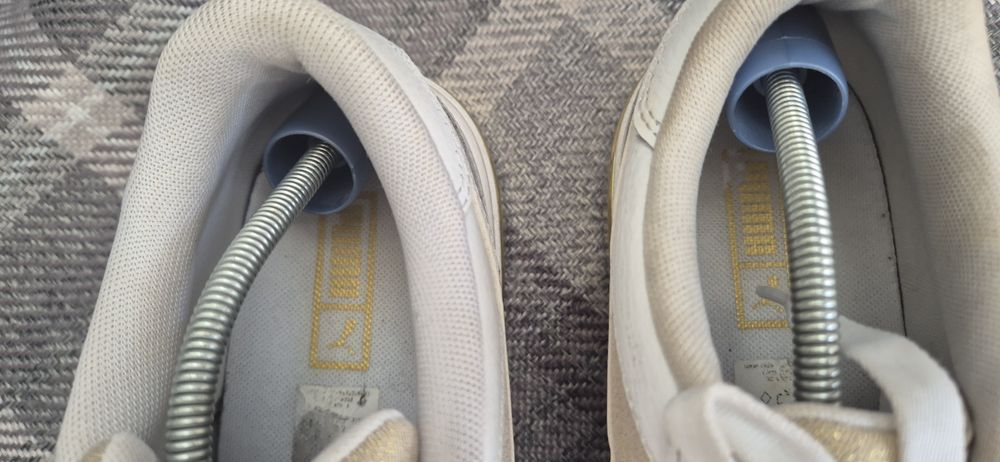 Кроссовки Puma Cali gold and white trainers