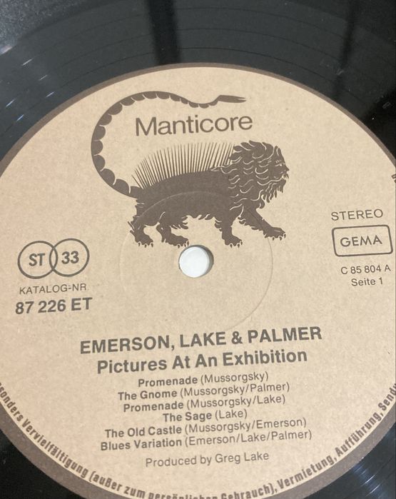 Emerson Lake & Palmer vinyl płyta winylowa