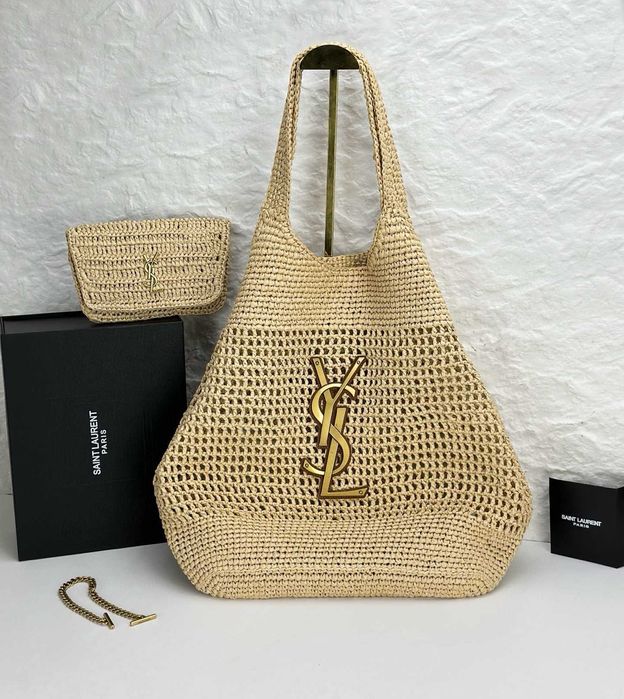 Torebka raffia YSL siatka plażowa od ręki 24h