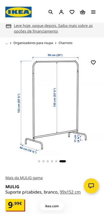 Mulig , suporte para cabides