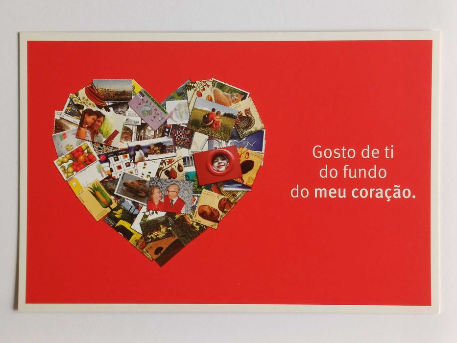 Filatelia - Postal oferta CTT Estás para sempre no meu coração de 2008