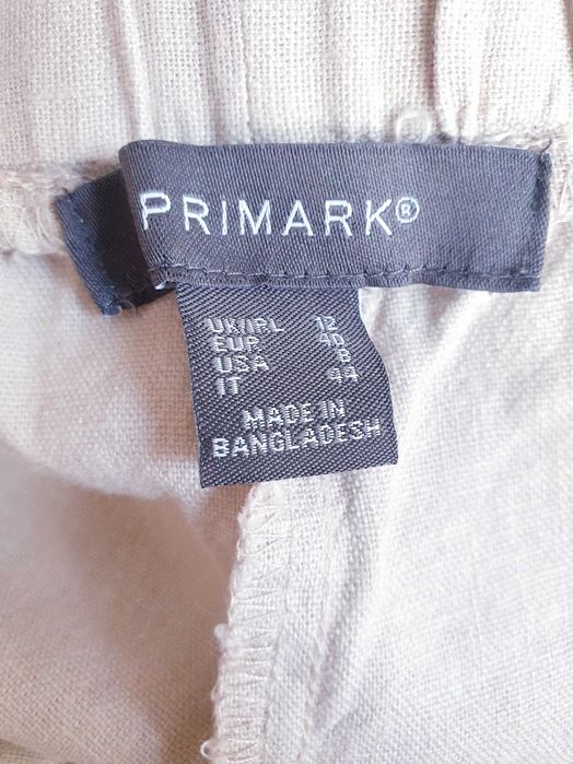 Beżowe lniane szorty spodenki Primark 40