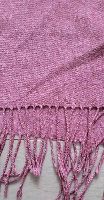 Шарф широкий палантин кашемировый цвет бордо марсала размер 190 х 66 с