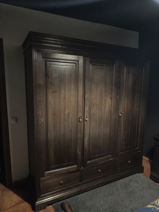 Mobilia de quarto de casal de madeira de carvalho