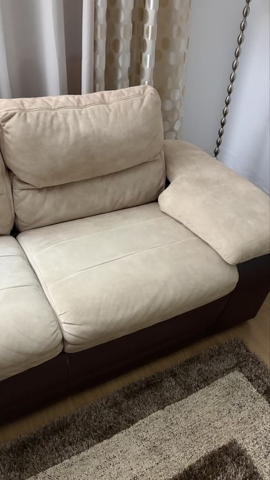 Sofa para sala bage e castanho