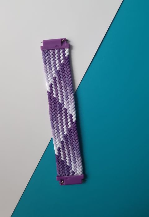 Pasek plecionego materiału 20 mm do zegarka Samsung, Huawei, Amazfit,