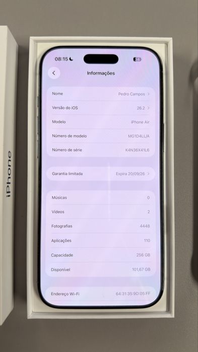 Iphone 17 air 256gb azul bebe garantia aceito retomas