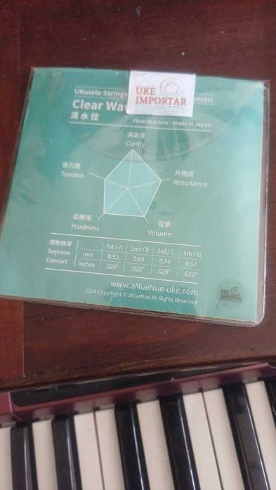 Ukulele Soprano Harley Benton  eletro-acústico + cordas AnueAnue