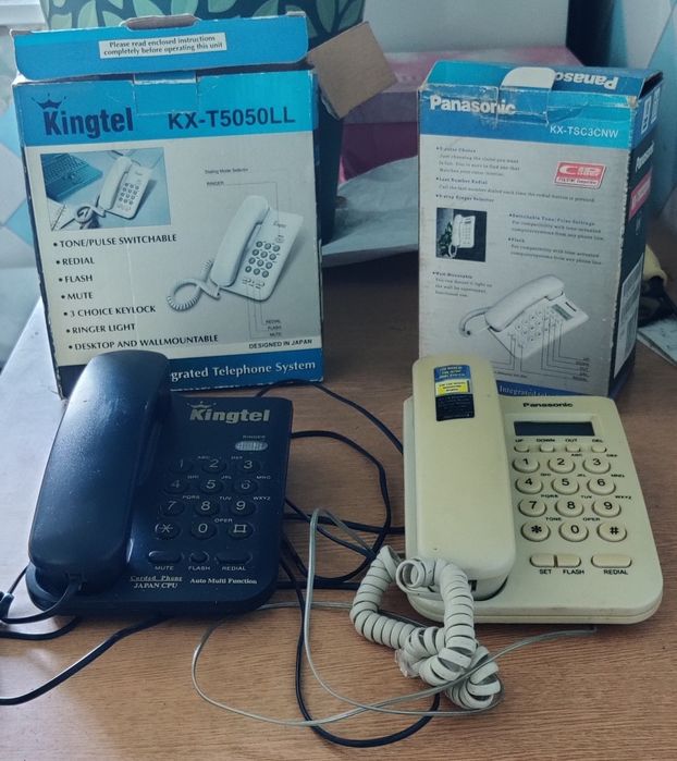 Стационарные телефоны офисные Kingtel и Panasonic