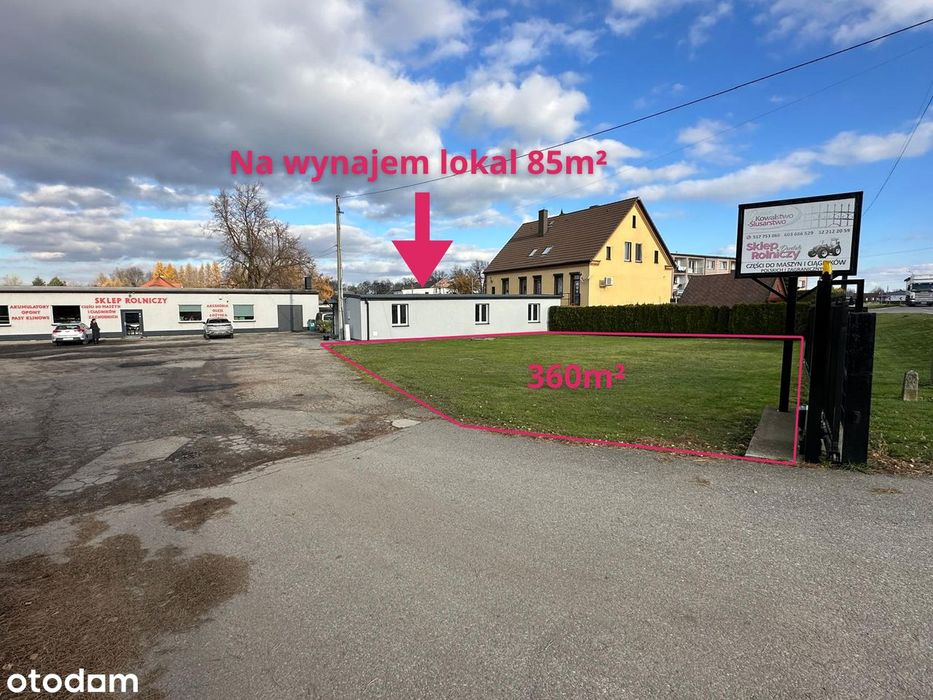 Biuro/usługi 85 m² + duży plac – elastyczne możliwości