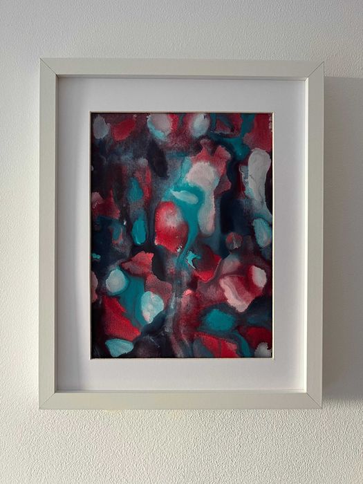 Pintura abstrata em acrílico