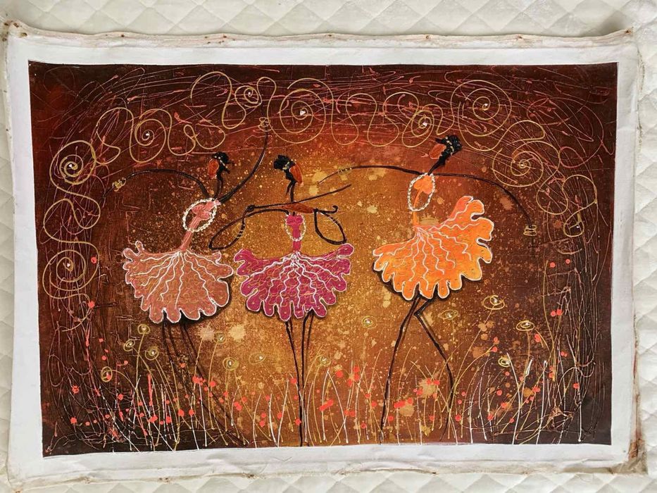 Картина нарисованная маслом на холсте.