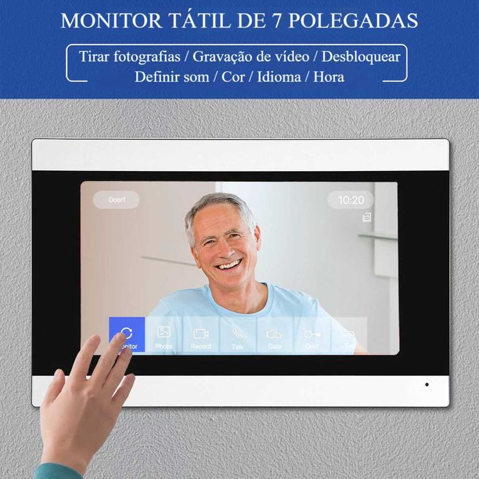 Vídeo Porteiro * WiFi * 7" * Tuya Smart * FullHD * com Áudio