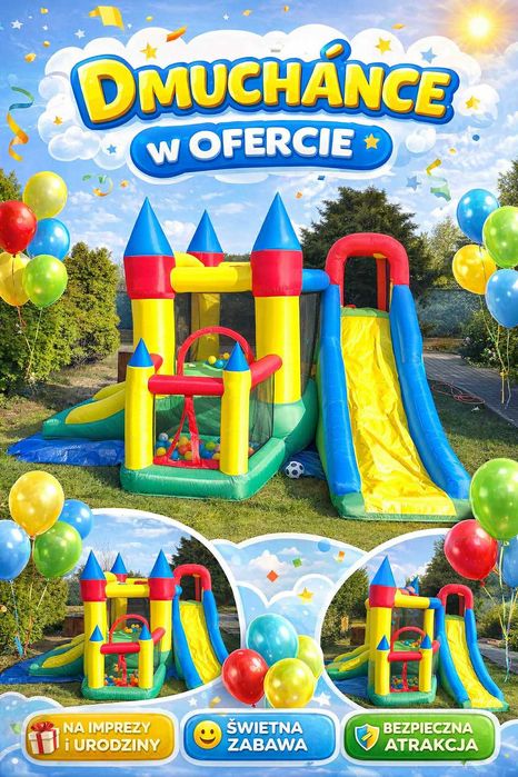Dmuchaniec dla dzieci wynajem, animacje dla dzieci
