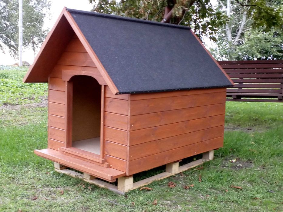 buda dla psa szara ocieplana malowana modułowa solidna