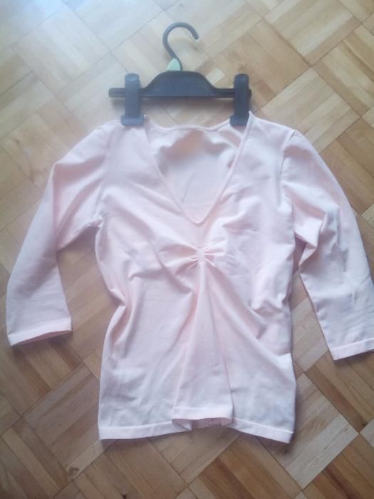 Bluzka slim pudrowy róż roz S/M