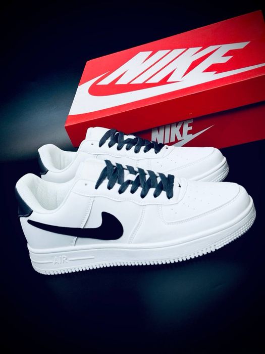 Кожаные кросовки nike air force 1 мужские красовки найк форс весенние