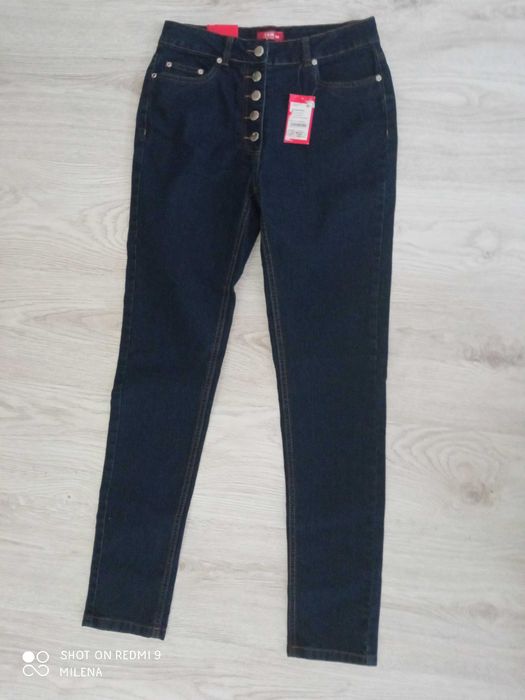 Spodnie dżinsy wysoki stan 36