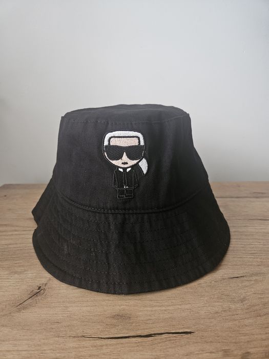 Kapelusz Karl Lagerfeld czarny bucket