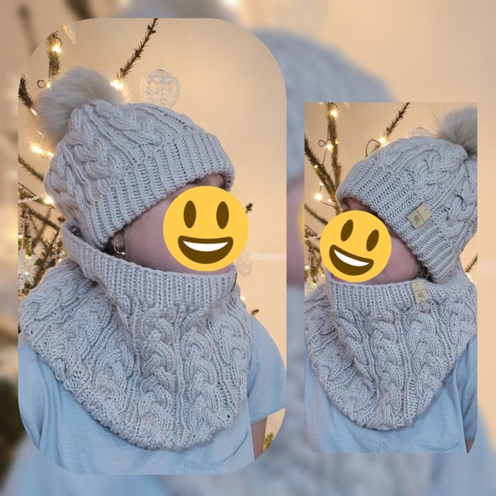 Czapka + komin ręcznie robione