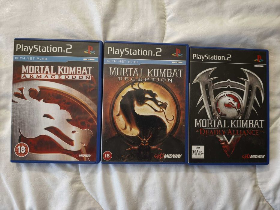 Lote Mortal Kombat PS2 – Armageddon, Deception e Deadly Alliance