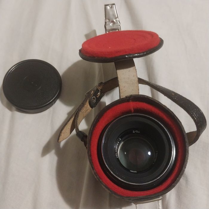 Широкоугольный обьектив Helios 44-2. Немецкий с футляром.. На фотоаппа