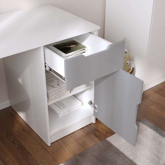 Стіл письмовий з надбудовою стелаж тумба шухляда полка