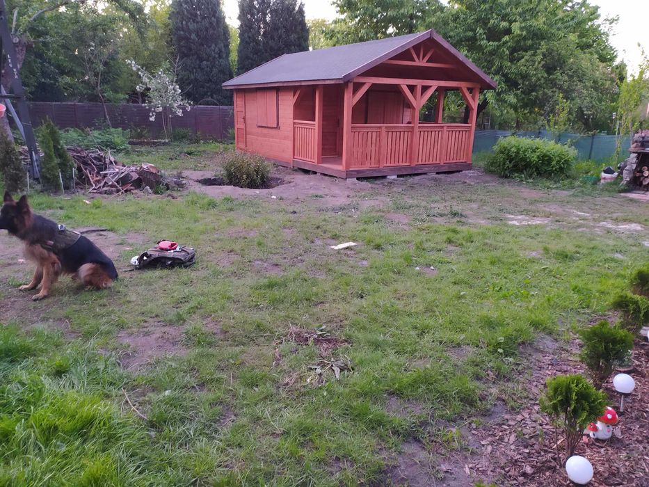 Drewniany domek, domek ogrodowy, mobilny, modułowy, altana działkowa