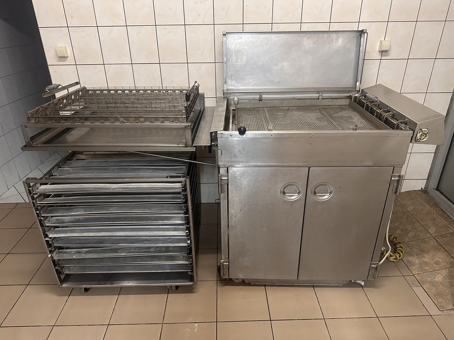 Smażalnik półautomatyczny do pączków ESBACK + garownik Czerna • OLX.pl