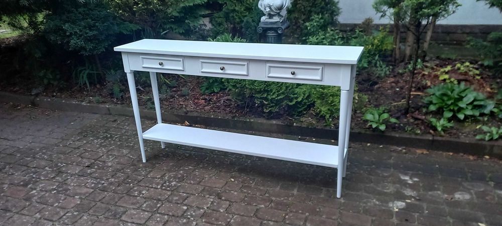 konsola drewniana  czarna 140 cm