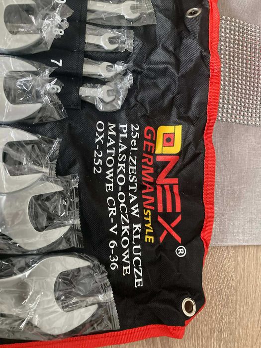 klucze płasko oczkowe 25 szt niemieckie